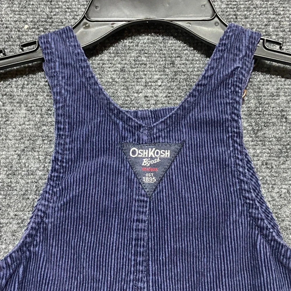 OshKosh B'gosh Kids Vestbak Blue Corduroy Bib Overalls‎ Size 12 Months Unisex